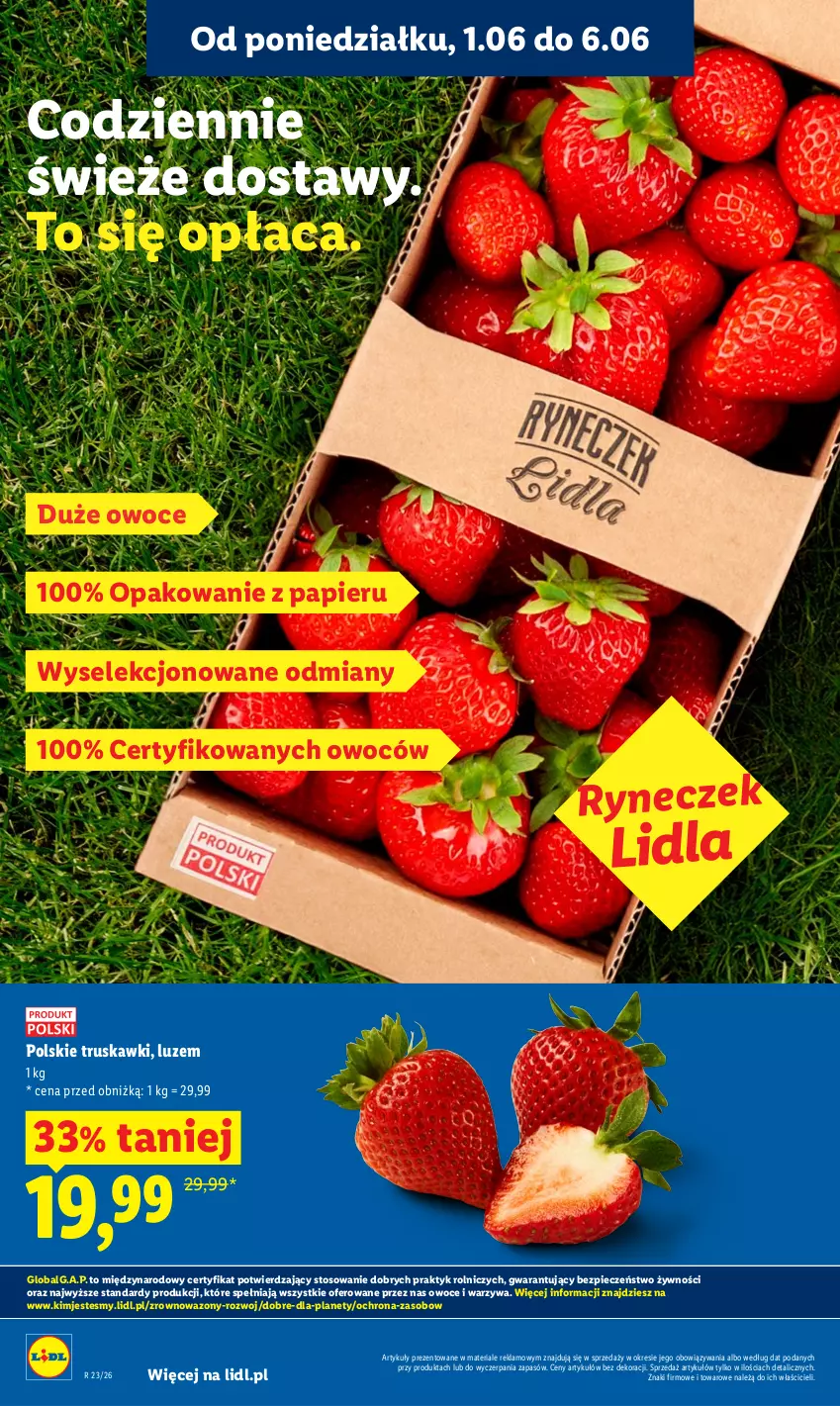 Gazetka promocyjna Lidl - Gazetka ważna od 5.06 do 6.06 - ważna 05.06 do 06.06.2026 - strona 40 - produkty: LG, Owoce, Papier, Piec, Truskawki, Warzywa, Wazon