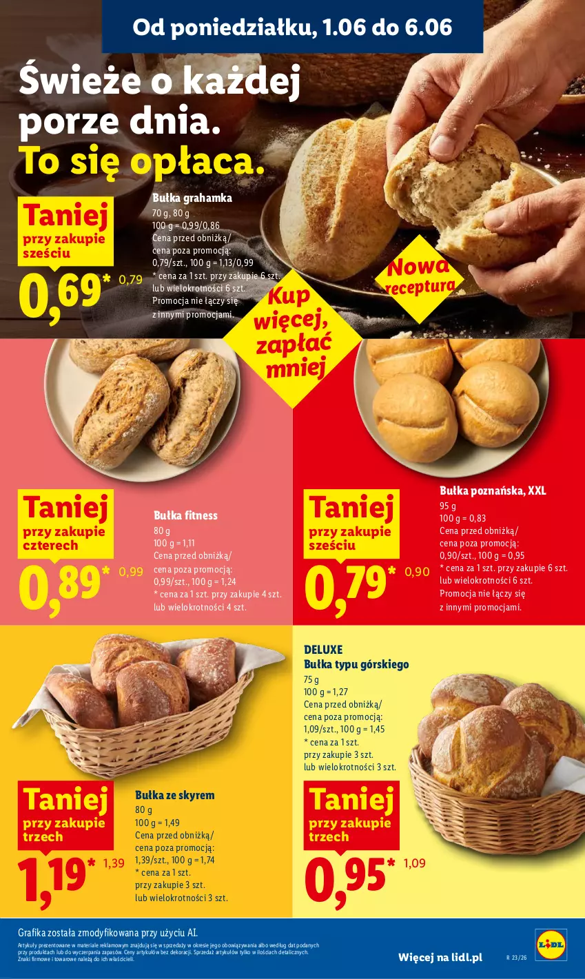 Gazetka promocyjna Lidl - Gazetka ważna od 5.06 do 6.06 - ważna 05.06 do 06.06.2026 - strona 49 - produkty: Bułka, Bułka fitness, Bułka grahamka, Gra, Grafika, Por