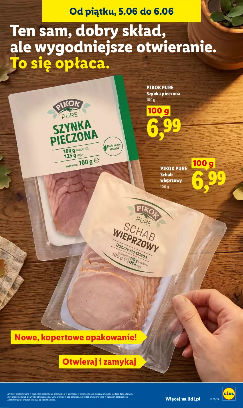 Gazetka promocyjna Lidl - Gazetka ważna od 5.06 do 6.06 - ważna 05.06 do 06.06.2026 - strona 59 - produkty: Piec, PIKOK, Pur, Schab wieprzowy, Szynka