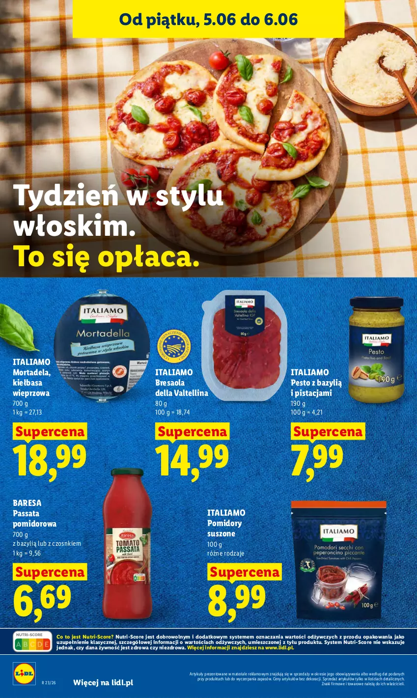 Gazetka promocyjna Lidl - Gazetka ważna od 5.06 do 6.06 - ważna 05.06 do 06.06.2026 - strona 78 - produkty: Bazyl, Bresaola, Dell, Kiełbasa, Pesto, Pomidory