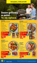 Gazetka promocyjna Lidl - Gazetka ważna od 5.06 do 6.06 - Gazetka - ważna od 06.06 do 06.06.2026 - strona 44 - produkty: Kurczak, Stek wołowy, Stek, Skrzydełka z kurczaka, Boczek, Grill