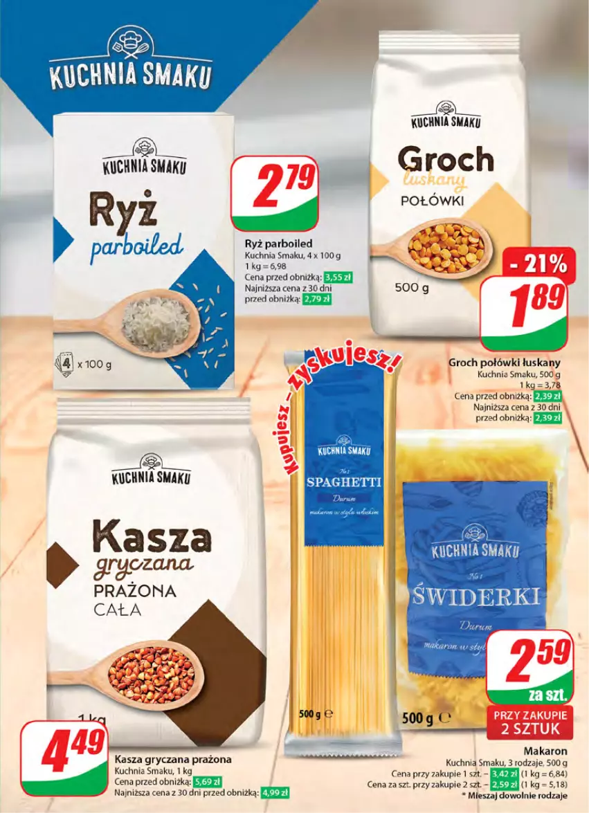 Gazetka promocyjna Dino - Gazetka 40 / 2024 - ważna 02.10 do 08.10.2024 - strona 19 - produkty: Groch, Gry, Kasza, Kuchnia, Makaron, Ryż, Ryż parboiled