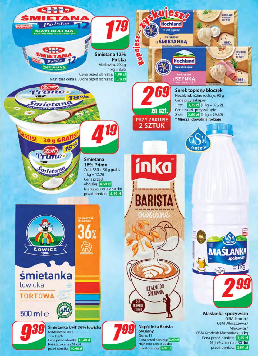 Gazetka promocyjna Dino - Gazetka 40 / 2024 - ważna 02.10 do 08.10.2024 - strona 35 - produkty: Gra, Hochland, Inka, Maślanka, Mleko, Mlekovita, Napój, Por, Ser, Serek, Top, Zott