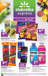 Gazetka promocyjna Stokrotka - Express - Gazetka - ważna od 22.07 do 22.07.2026 - strona 1 - produkty: Warzywa, Chipsy, Mirinda, Lody, Tarczyński, Pepsi, Crunchips, Oshee, Owoce, Kabanos, Napój, Mięso