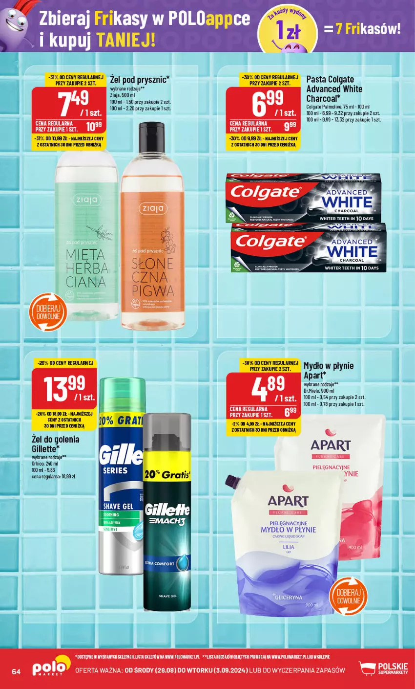 Gazetka promocyjna PoloMarket - Gazetka pomocyjna - ważna 28.08 do 03.09.2024 - strona 64 - produkty: BIC, Colgate, Gillette, LG, Mięta, Mydło, Mydło w płynie, Palmolive