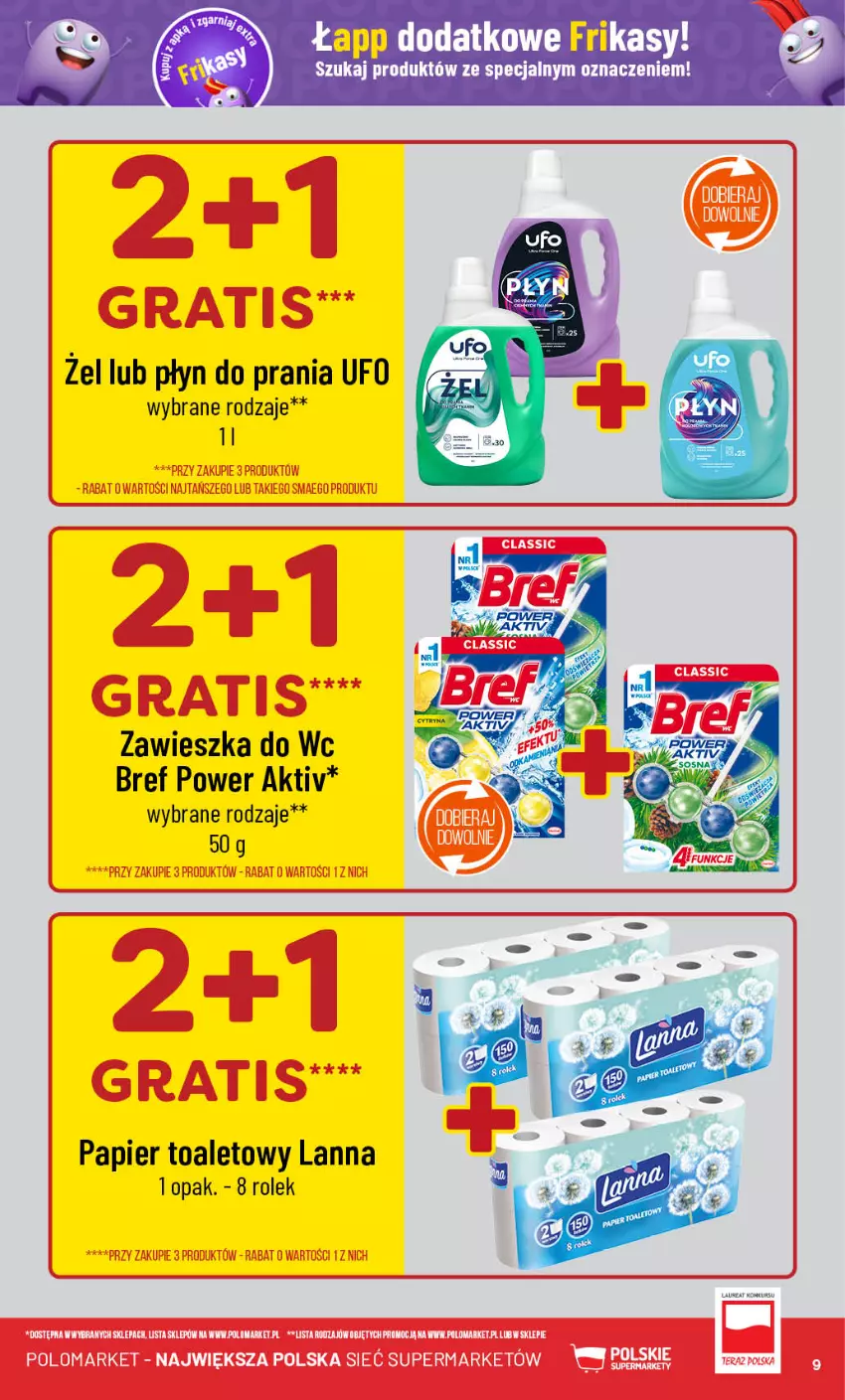 Gazetka promocyjna PoloMarket - Gazetka pomocyjna - ważna 28.08 do 03.09.2024 - strona 9 - produkty: Bref, Laur, Papier, Papier toaletowy, Zawieszka do wc