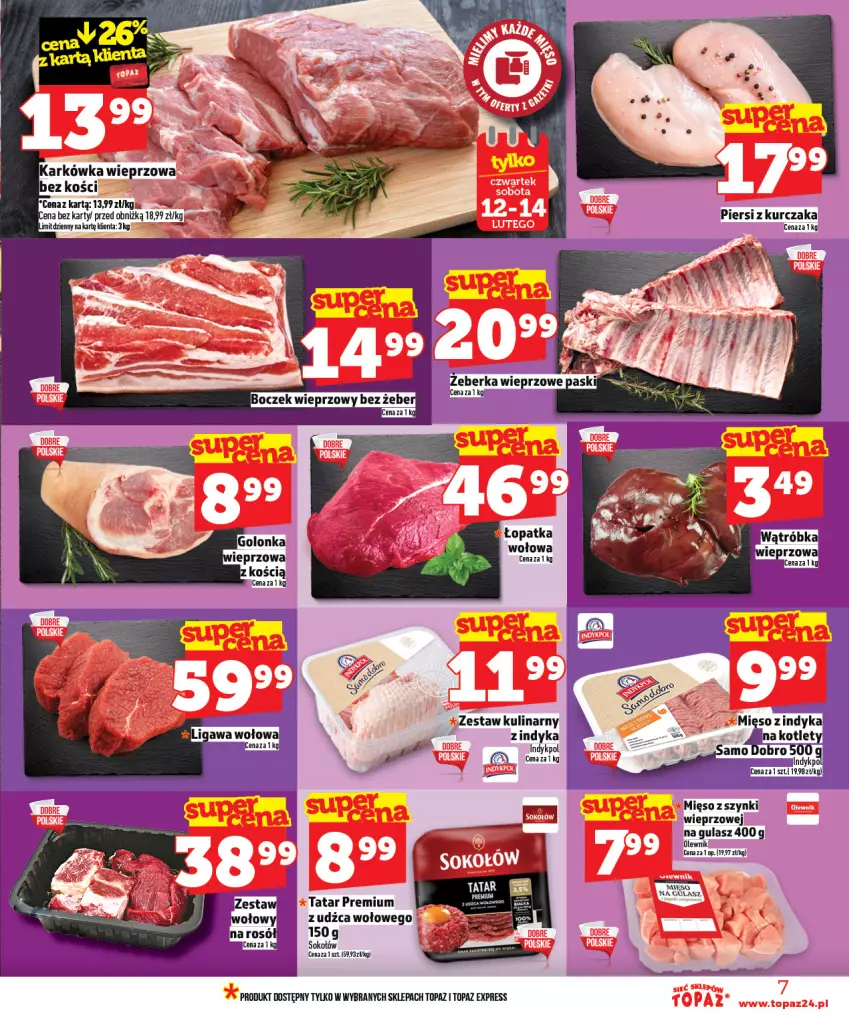Gazetka promocyjna Topaz - Gazetka - ważna 12.02 do 18.02.2026 - strona 7 - produkty: Kurczak, Olewnik, Sok, Sokołów, Sos, Top
