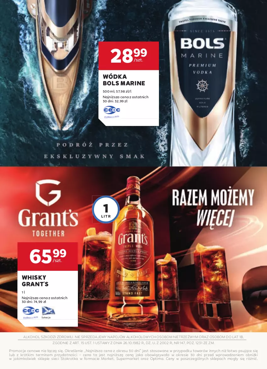 Gazetka promocyjna Stokrotka - Oferta alkoholowa - ważna 10.10 do 06.11.2024 - strona 7 - produkty: Bols, Gra, Koc, Optima, Whisky, Wódka