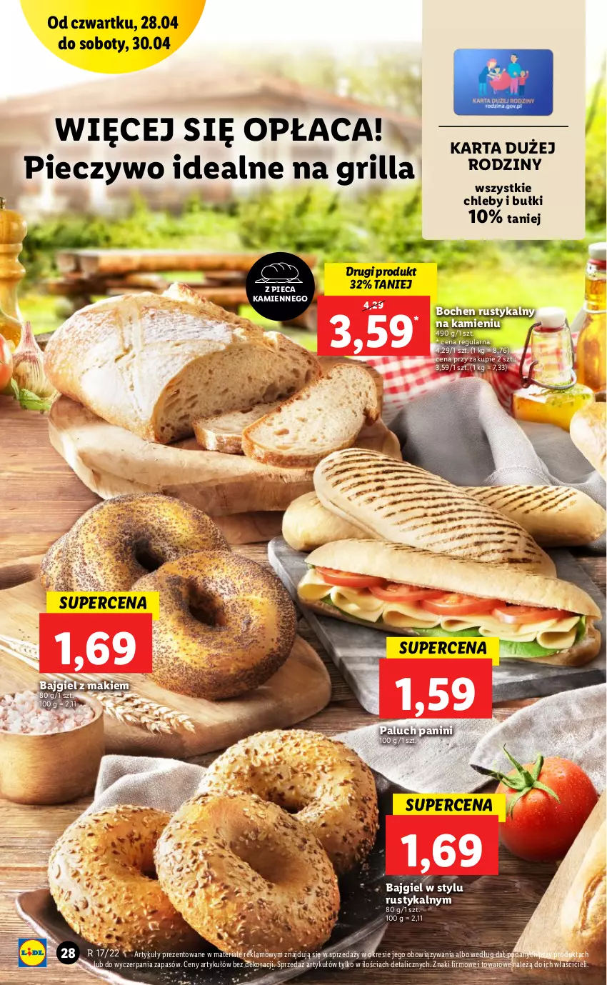 Gazetka promocyjna Lidl - GAZETKA - ważna 28.04 do 30.04.2022 - strona 28 - produkty: Chleb, Grill, Piec, Pieczywo, Rust