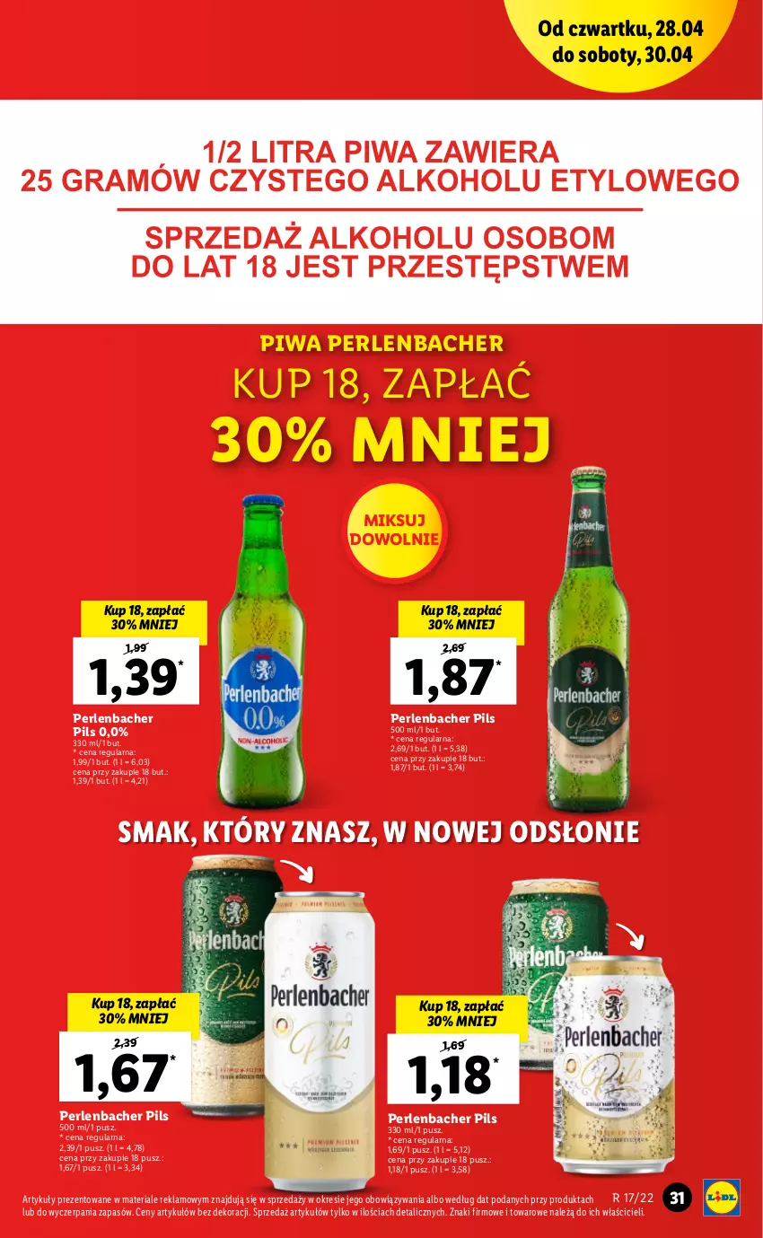 Gazetka promocyjna Lidl - GAZETKA - ważna 28.04 do 30.04.2022 - strona 31 - produkty: NBA, Piwa