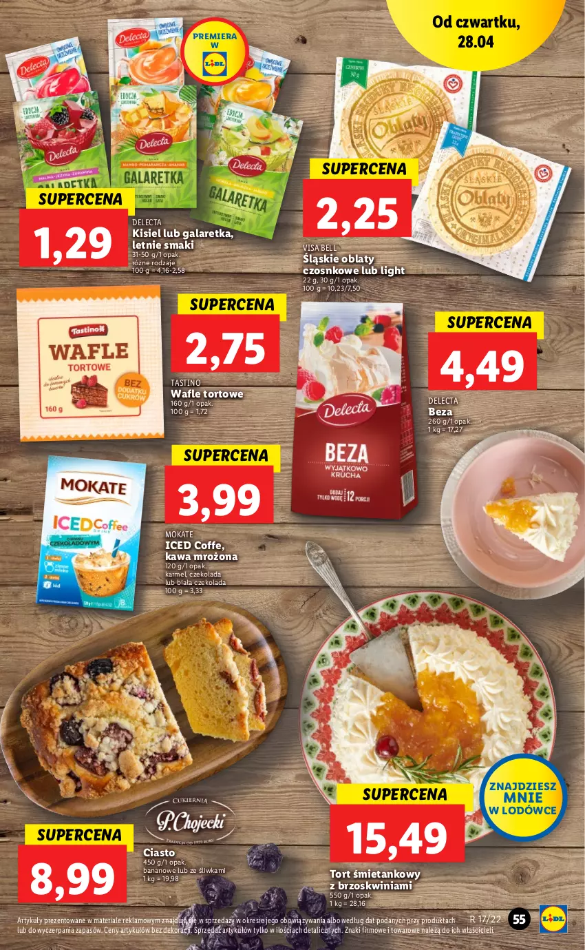 Gazetka promocyjna Lidl - GAZETKA - ważna 28.04 do 30.04.2022 - strona 55 - produkty: Bell, Czekolada, Delecta, Gala, Galaretka, Kawa, Kisiel