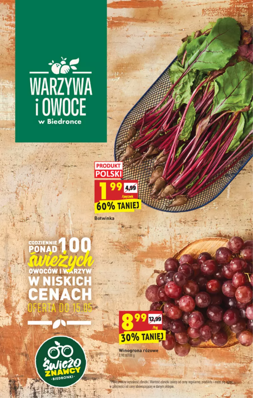 Gazetka promocyjna Biedronka - W tym tygodniu - ważna 13.05 do 19.05.2021 - strona 12 - produkty: Dron, Inka, Warzywa, Wino, Winogrona