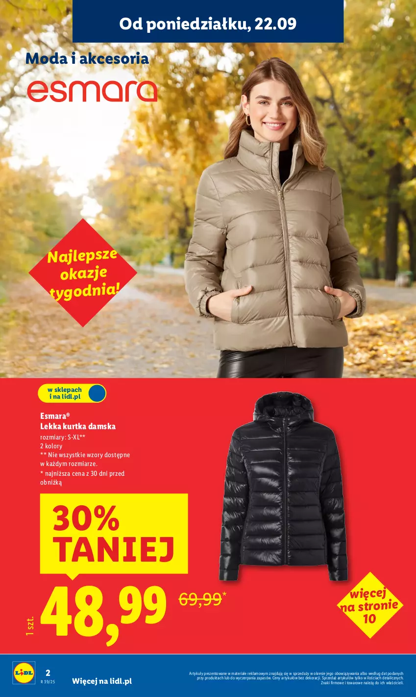 Gazetka promocyjna Lidl - GAZETKA - ważna 22.09 do 27.09.2025 - strona 2 - produkty: Kurtka, Moda