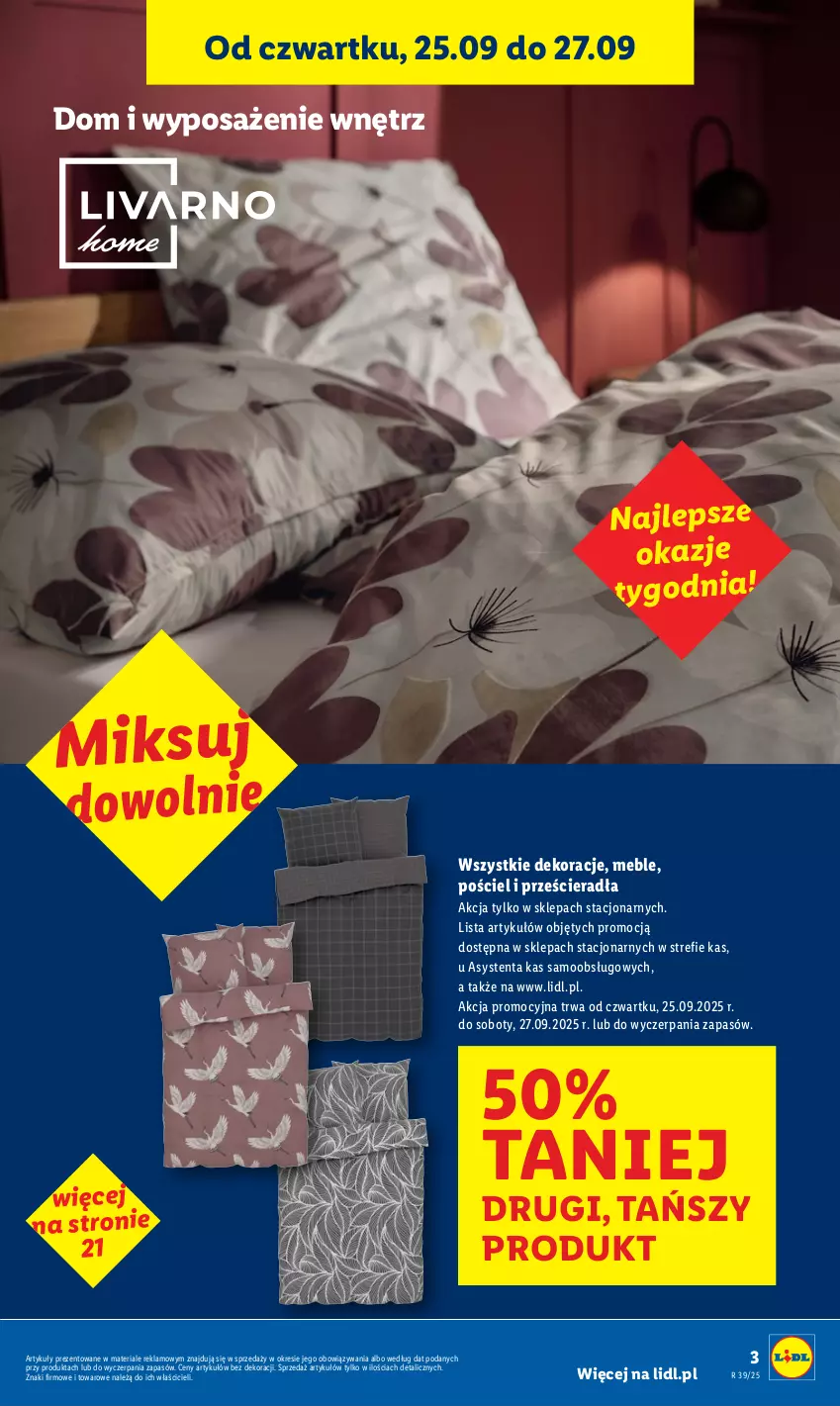 Gazetka promocyjna Lidl - GAZETKA - ważna 22.09 do 27.09.2025 - strona 3 - produkty: Meble, Pościel