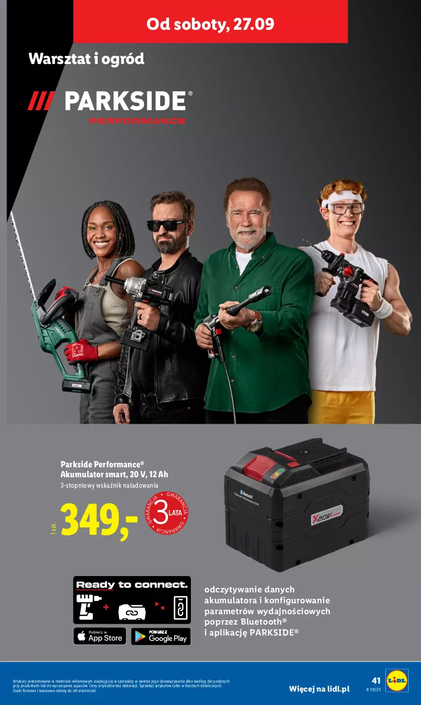 Gazetka promocyjna Lidl - GAZETKA - ważna 22.09 do 27.09.2025 - strona 48 - produkty: Akumulator, HP, Ogród, Parkside, Rower, Top