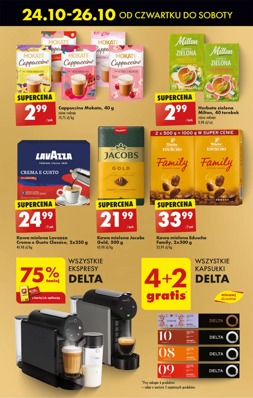 Gazetka promocyjna Biedronka - Od czwartku - ważna 24.10 do 30.10.2024 - strona 45 - produkty: Cappuccino, Fa, Herbata, Jacobs, Kawa, Kawa mielona, Lavazza