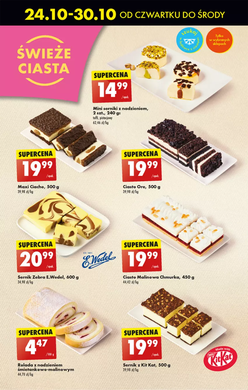 Gazetka promocyjna Biedronka - Od czwartku - ważna 24.10 do 30.10.2024 - strona 47 - produkty: Kit Kat, Rolada, Ser