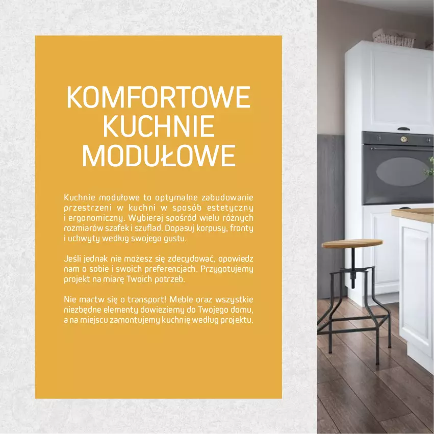 Gazetka promocyjna Komfort - Katalog kuchnie - ważna 01.01 do 31.12.2022 - strona 2 - produkty: Korpusy, Meble, Por, Sport, Tran, Uchwyty