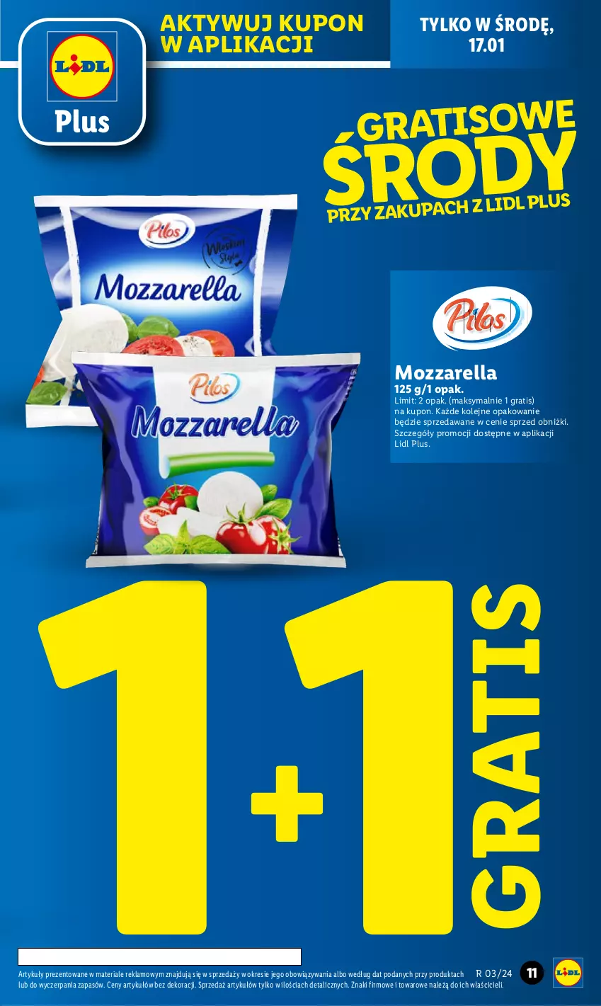 Gazetka promocyjna Lidl - GAZETKA - ważna 15.01 do 17.01.2024 - strona 11 - produkty: Gra, Mozzarella, Olej