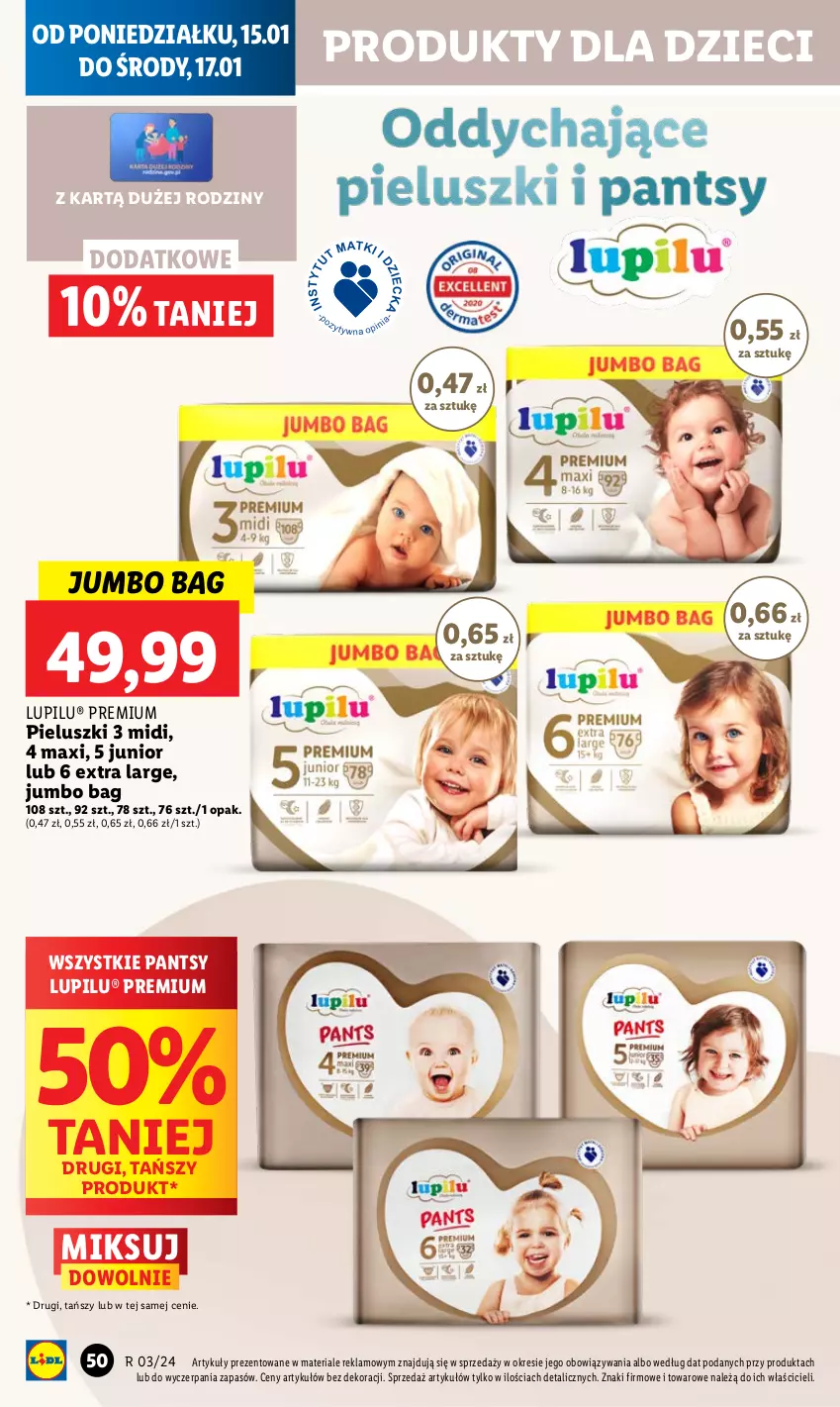 Gazetka promocyjna Lidl - GAZETKA - ważna 15.01 do 17.01.2024 - strona 52 - produkty: Dzieci, O Bag