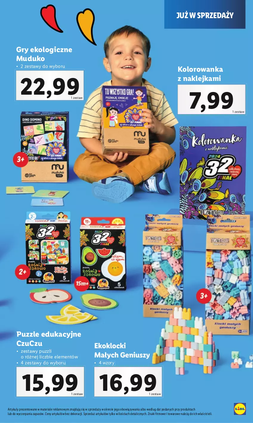 Gazetka promocyjna Lidl - GAZETKA - ważna 15.01 do 17.01.2024 - strona 60 - produkty: Gry, Klej, Klocki, Kolorowanka, Puzzle