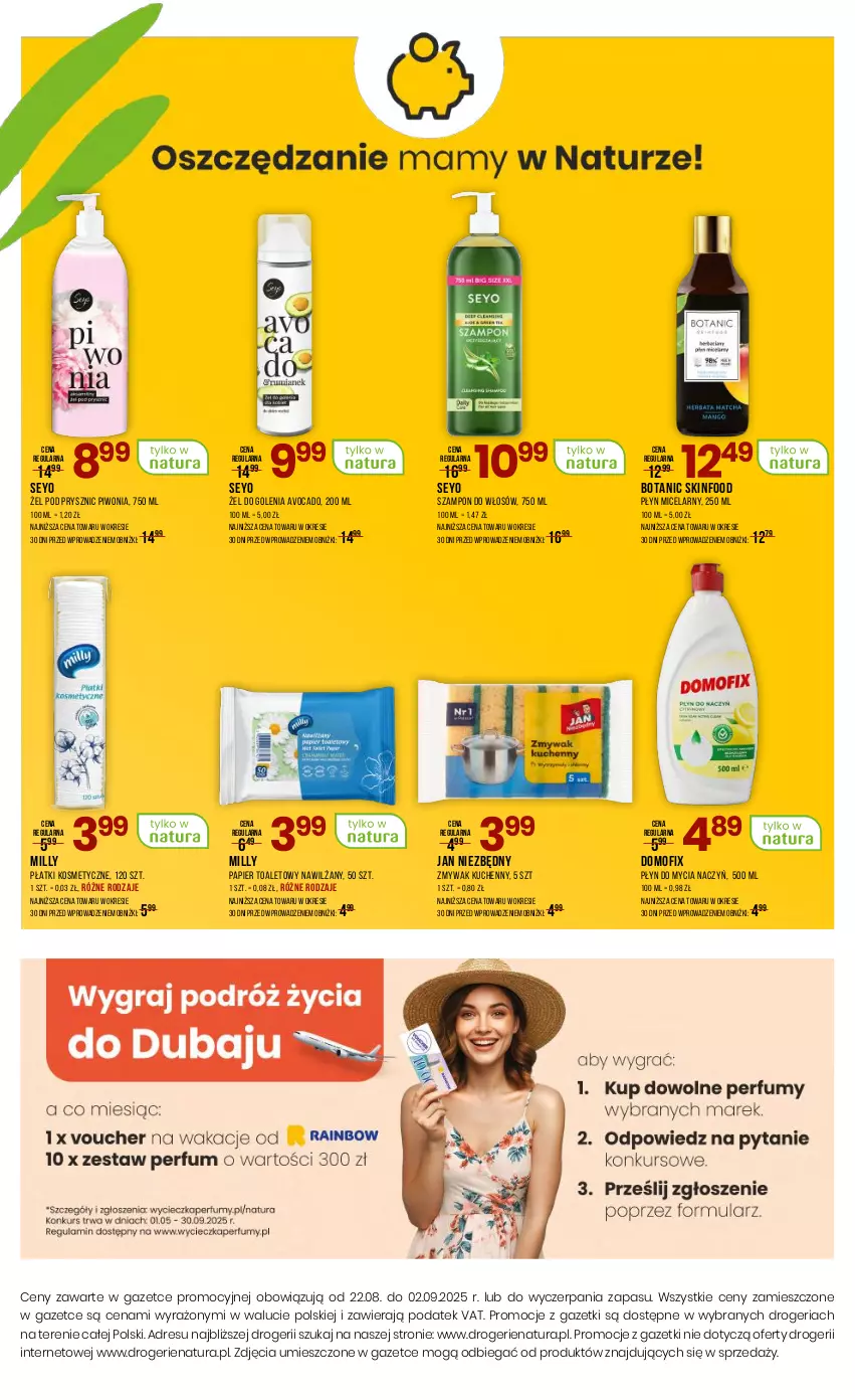 Gazetka promocyjna Drogerie Natura - Gazetka Drogerie Natura - ważna 22.08 do 02.09.2025 - strona 16 - produkty: Avocado, Do mycia naczyń, Dres, Jan Niezbędny, JBL, Papier, Papier toaletowy, Piwo, Płatki kosmetyczne, Płyn do mycia, Płyn do mycia naczyń, Płyn micelarny, SKINFOOD, Szampon