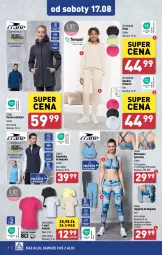 Gazetka promocyjna Aldi - Artykuły przemysłowe i tekstylia - Gazetka - ważna od 17.08 do 17.08.2024 - strona 8 - produkty: Por, Gin, Biustonosz, Kurtka, T-shirt, Dres, Kamizelka, Kurtka softshell, Sport, Legginsy, Spodnie, Bluza, Spodnie dresowe, LG, Fa