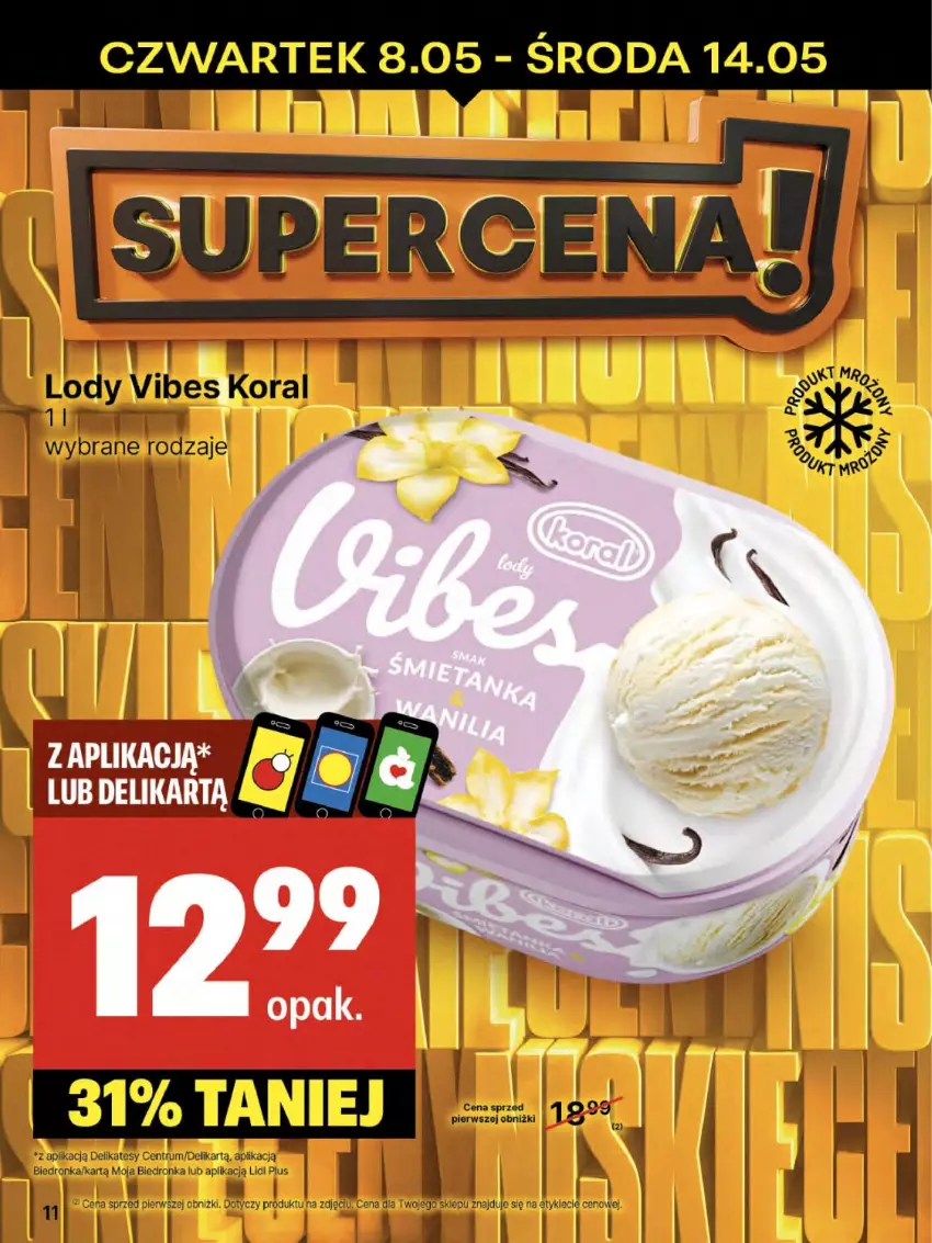 Gazetka promocyjna Delikatesy Centrum - Franczyza DC19 Czwartek - ważna 08.05 do 14.05.2025 - strona 11 - produkty: Lody