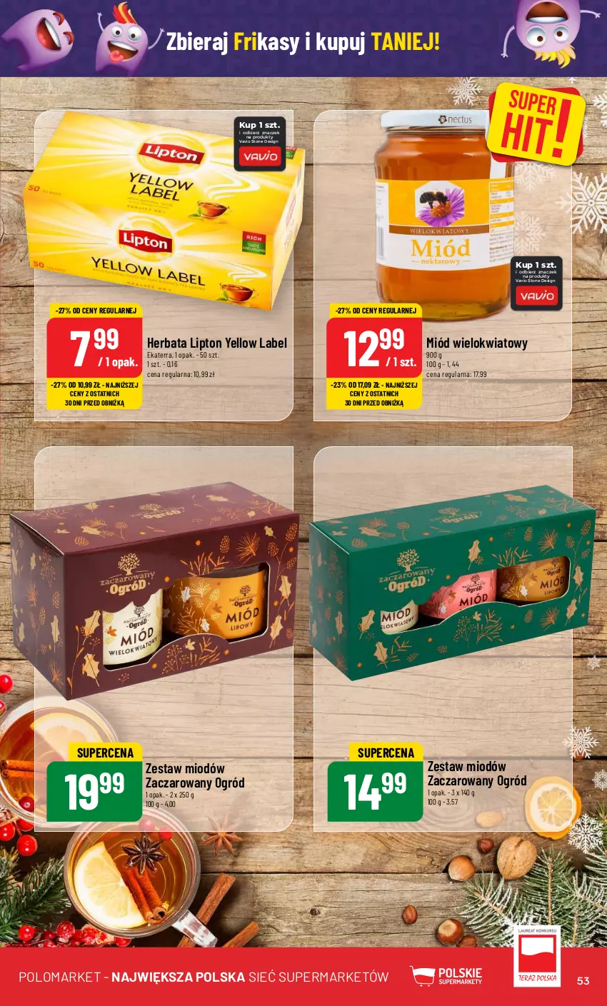 Gazetka promocyjna PoloMarket - Gazetka pomocyjna - ważna 06.12 do 12.12.2023 - strona 53 - produkty: Herbata, Lipton, Miód, Ogród