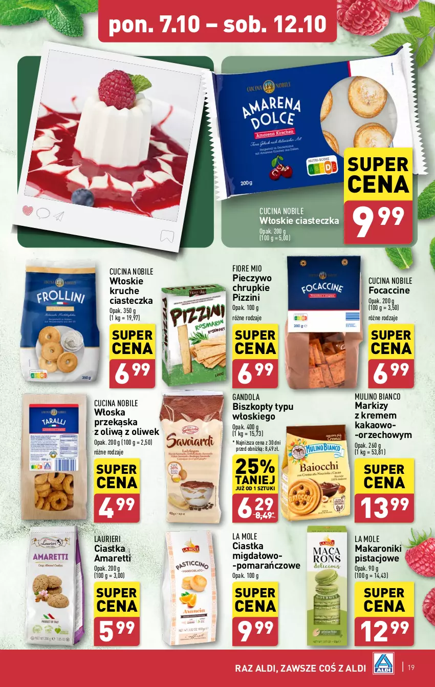 Gazetka promocyjna Aldi - Pełna oferta - ważna 07.10 do 12.10.2024 - strona 19 - produkty: Biszkopty, Chrupki, Ciastka, Kakao, Laur, Makaron, Piec, Pieczywo, Pieczywo chrupkie