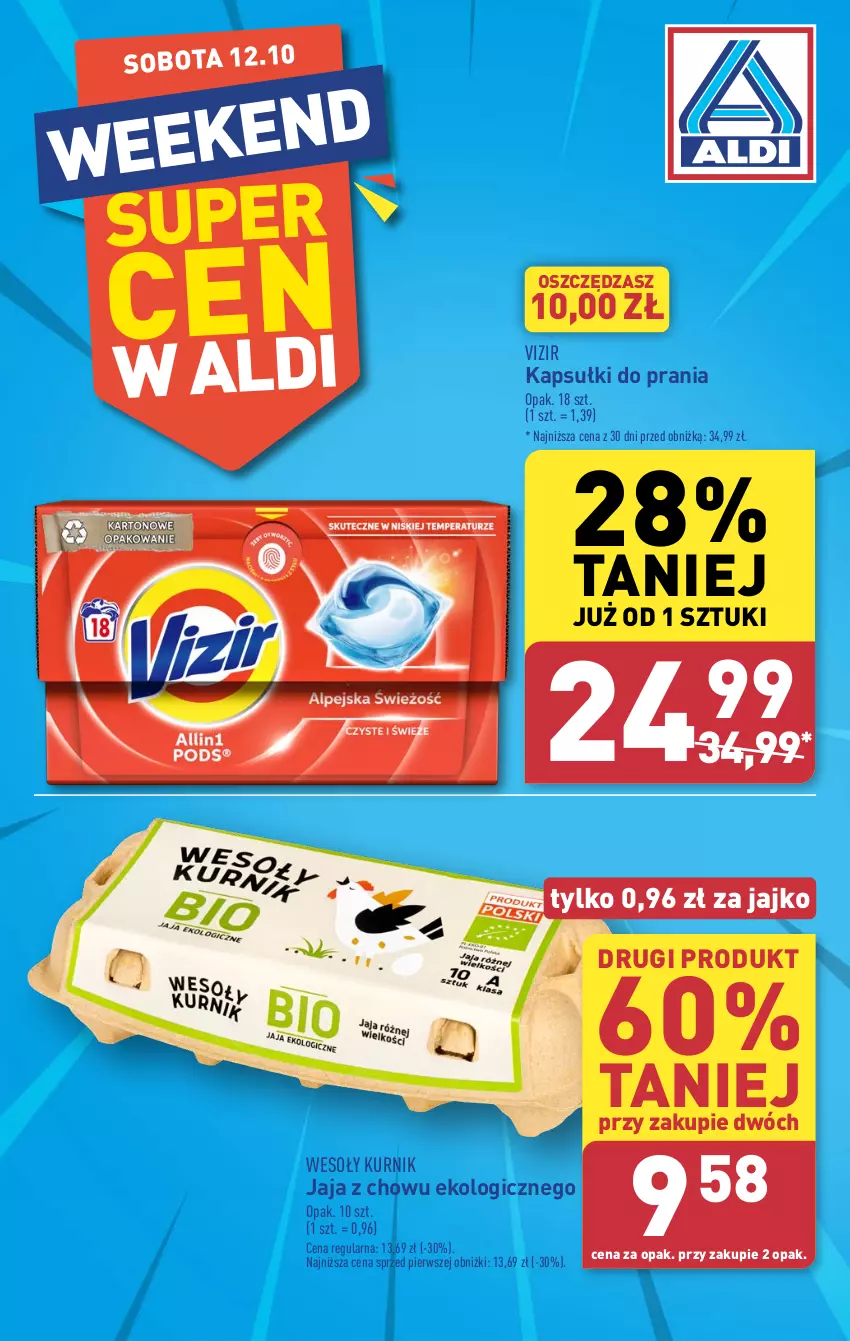 Gazetka promocyjna Aldi - Pełna oferta - ważna 07.10 do 12.10.2024 - strona 27 - produkty: Jaja, Kapsułki do prania, Vizir