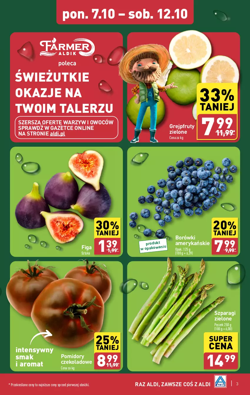 Gazetka promocyjna Aldi - Pełna oferta - ważna 07.10 do 12.10.2024 - strona 3 - produkty: Grejpfrut, Pomidory, Talerz