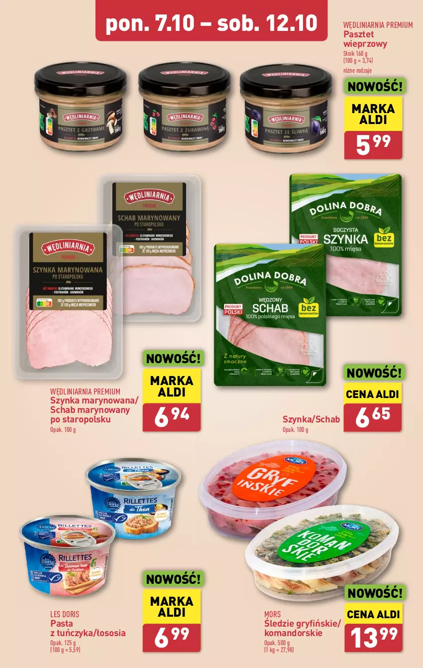 Gazetka promocyjna Aldi - Pełna oferta - ważna 07.10 do 12.10.2024 - strona 7 - produkty: Gry, Pasztet, Sos, Szynka, Tuńczyk