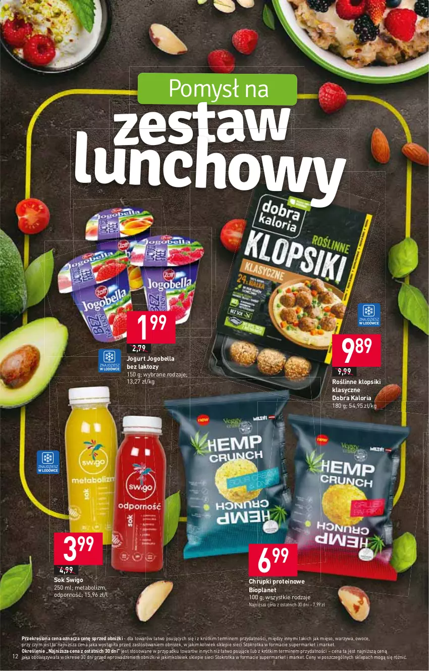 Gazetka promocyjna Stokrotka - Supermarket - ważna 10.08 do 16.08.2023 - strona 14 - produkty: Bell, Bella, BioPlan, Chrupki, Jogobella, Jogurt, Klopsiki, Mięso, Owoce, Por, Sok, Warzywa