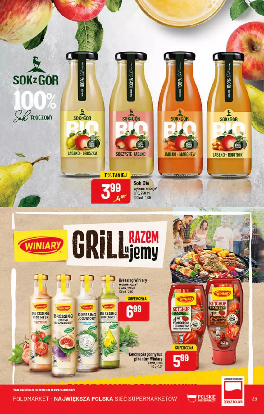 Gazetka promocyjna PoloMarket - Gazetka pomocyjna - ważna 27.04 do 03.05.2022 - strona 23 - produkty: Dres, Jogurt, Ketchup, Sok, Winiary