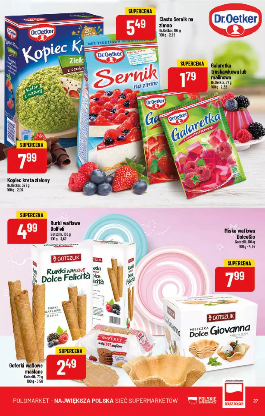 Gazetka promocyjna PoloMarket - Gazetka pomocyjna - ważna 27.04 do 03.05.2022 - strona 27 - produkty: Ciasto sernik, Dr. Oetker, Kopiec Kreta, Kret, Miseczka, Miska, Piec, Ser