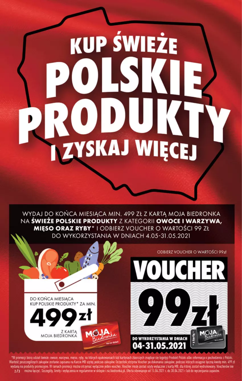 Gazetka promocyjna Biedronka - W tym tygodniu PN - ważna 19.04 do 25.04.2021 - strona 2 - produkty: Dron, Eleo, Mięso, Owoce, Warzywa