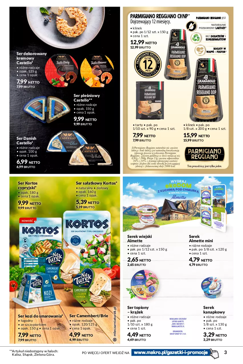 Gazetka promocyjna Makro - Katalog Wina, sery, antipasti - ważna 05.09 do 18.09.2023 - strona 3 - produkty: Almette, Brie, Camembert, Sałat, Ser, Ser kozi, Ser pleśniowy, Ser topiony, Serek, Serek kanapkowy, Serek wiejski, Top