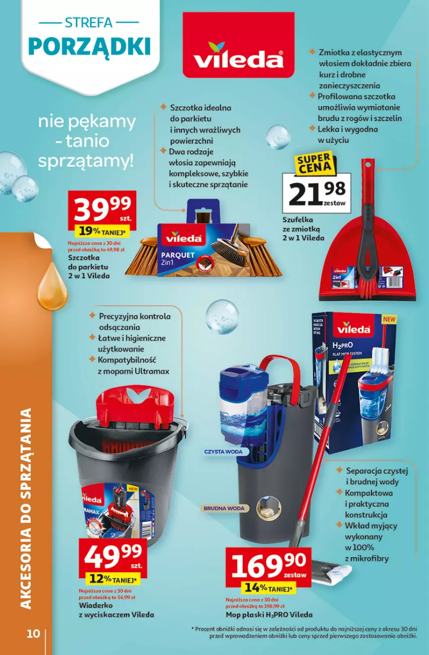 Gazetka promocyjna Auchan - Gazetka Strefa Porządki Hipermarket Auchan - ważna 19.03 do 25.03.2026 - strona 10 - produkty: Gin, Mop, Rama, Sprzątanie, Szczotka, Szufelka, Vileda, Woda