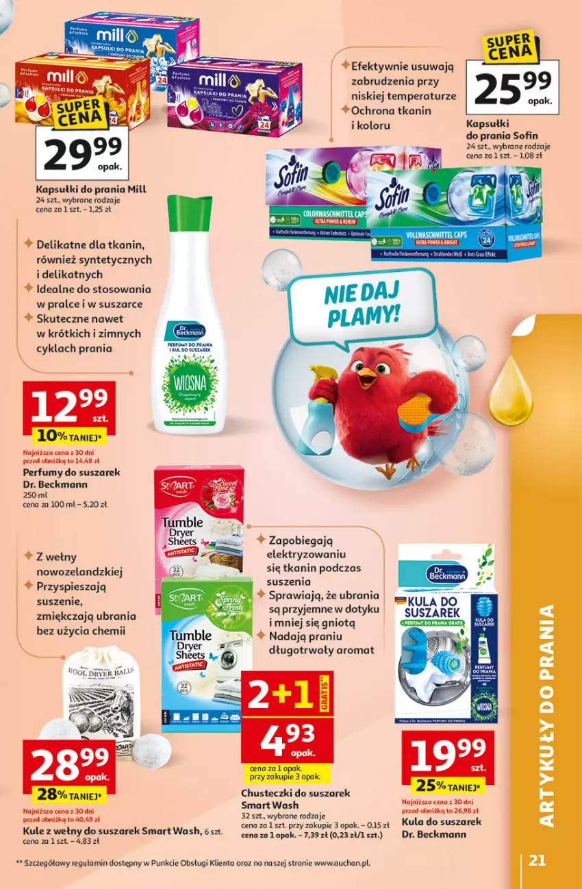 Gazetka promocyjna Auchan - Gazetka Strefa Porządki Hipermarket Auchan - ważna 19.03 do 25.03.2026 - strona 21 - produkty: Chusteczki, Kapsułki do prania, Perfum, Ubrania