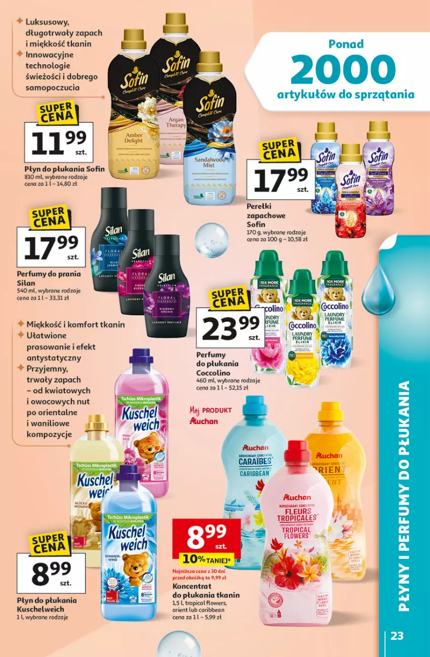 Gazetka promocyjna Auchan - Gazetka Strefa Porządki Hipermarket Auchan - ważna 19.03 do 25.03.2026 - strona 23 - produkty: Coccolino, Mop, Perfum, Płyn do płukania, Silan, Tropical