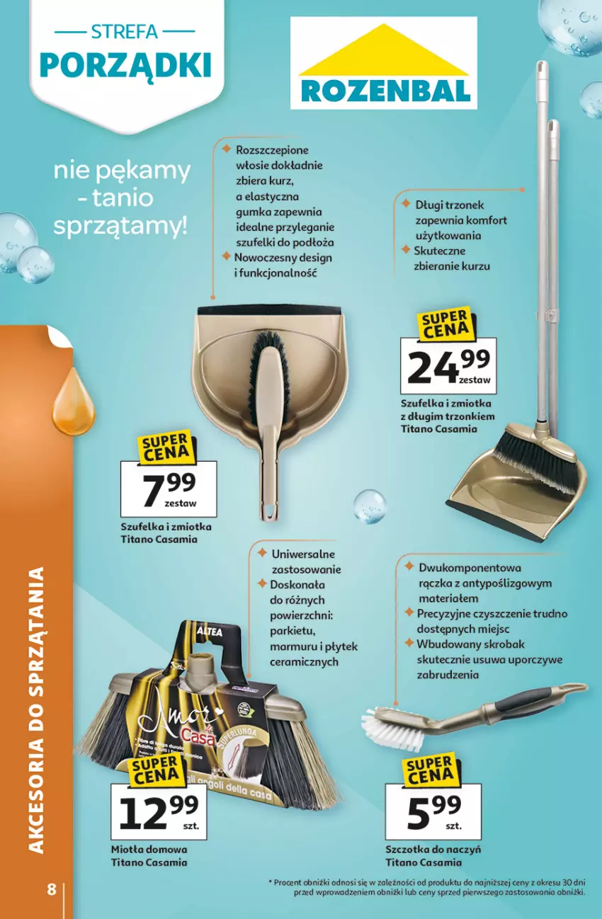 Gazetka promocyjna Auchan - Gazetka Strefa Porządki Hipermarket Auchan - ważna 19.03 do 25.03.2026 - strona 8 - produkty: Miotła, Por, Szczotka, Szufelka