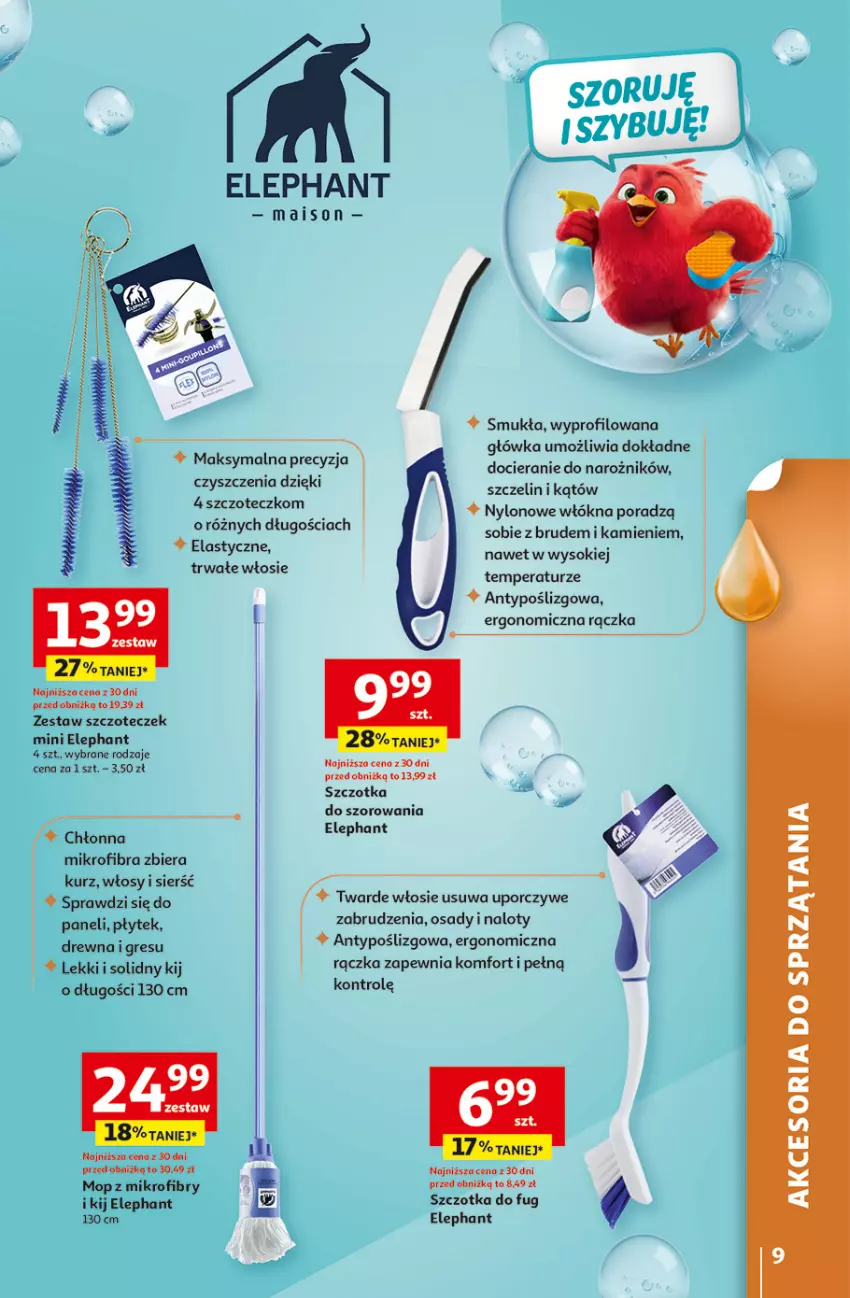 Gazetka promocyjna Auchan - Gazetka Strefa Porządki Hipermarket Auchan - ważna 19.03 do 25.03.2026 - strona 9 - produkty: Gres, Mop, Narożnik, Por, Sok, Szczotka