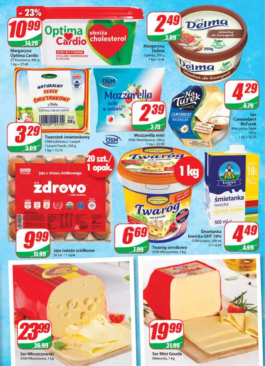 Gazetka promocyjna Dino - Gazetka - ważna 10.11 do 16.11.2021 - strona 13 - produkty: Gouda, Margaryna, Mleko, Mlekovita, Optima, Optima Cardio, Ser, Włoszczowski