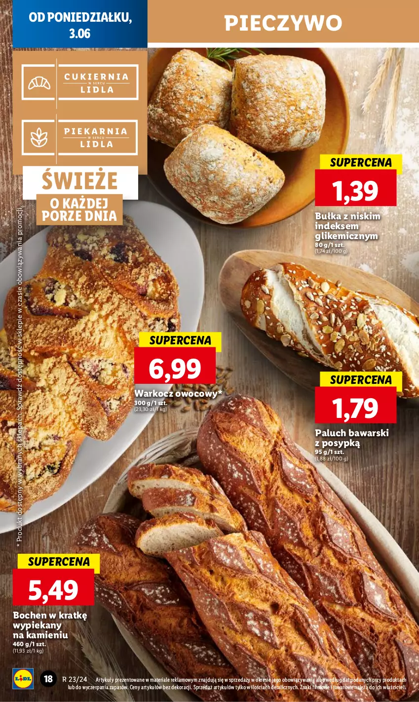 Gazetka promocyjna Lidl - GAZETKA - ważna 03.06 do 05.07.2024 - strona 18 - produkty: Bułka, Koc, Piec, Pieczywo, Por