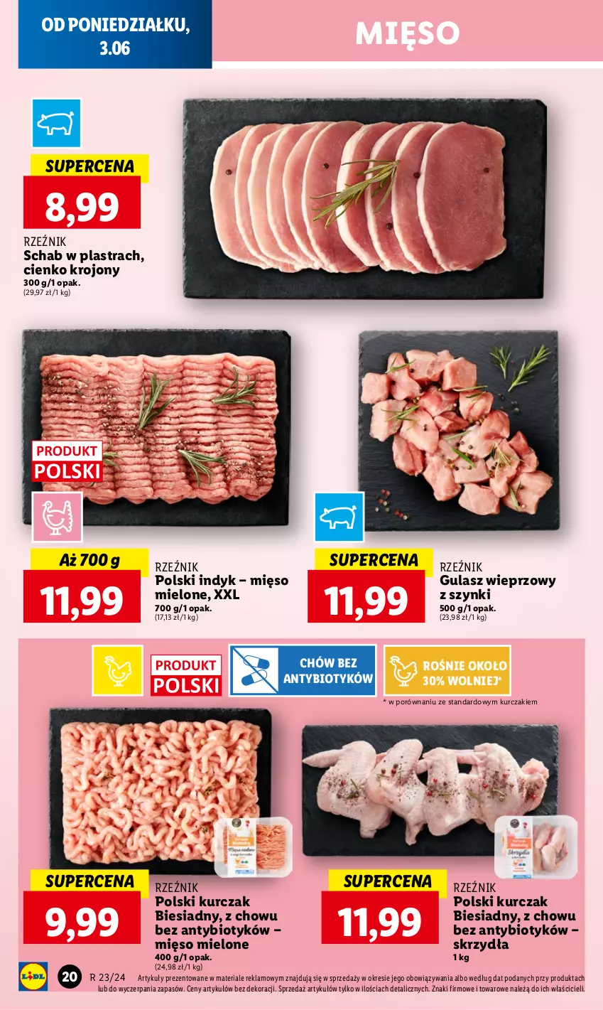 Gazetka promocyjna Lidl - GAZETKA - ważna 03.06 do 05.07.2024 - strona 20 - produkty: Kurczak, Mięso, Mięso mielone, Por