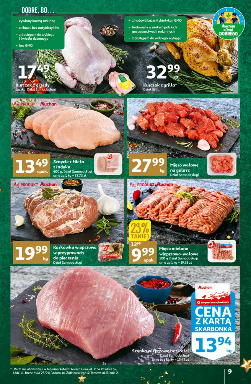 Gazetka promocyjna Auchan - Gazetka Magia Świąt Auchan Hipermarket - ważna 08.12 do 14.12.2022 - strona 9 - produkty: Gra, Grill, Karkówka wieprzowa, Kurczak