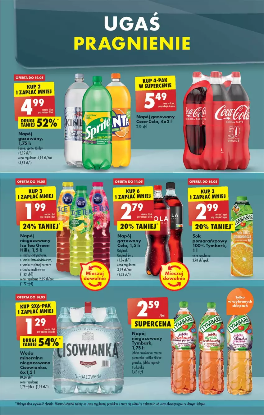 Gazetka promocyjna Biedronka - W tym tygodniu  PL - ważna 12.05 do 18.05.2022 - strona 45 - produkty: Cisowianka, Coca-Cola, Fa, Fanta, Gin, Gres, Leon, Napój, Napój gazowany, Por, Sok, Sprite, Tymbark, Woda