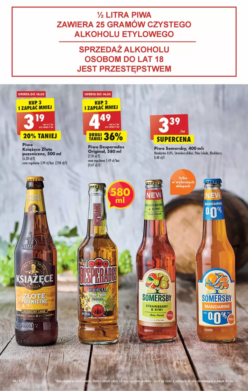 Gazetka promocyjna Biedronka - W tym tygodniu  PL - ważna 12.05 do 18.05.2022 - strona 46 - produkty: Desperados, Gin, Kiwi, Książęce, Lack, Piwo, Somersby