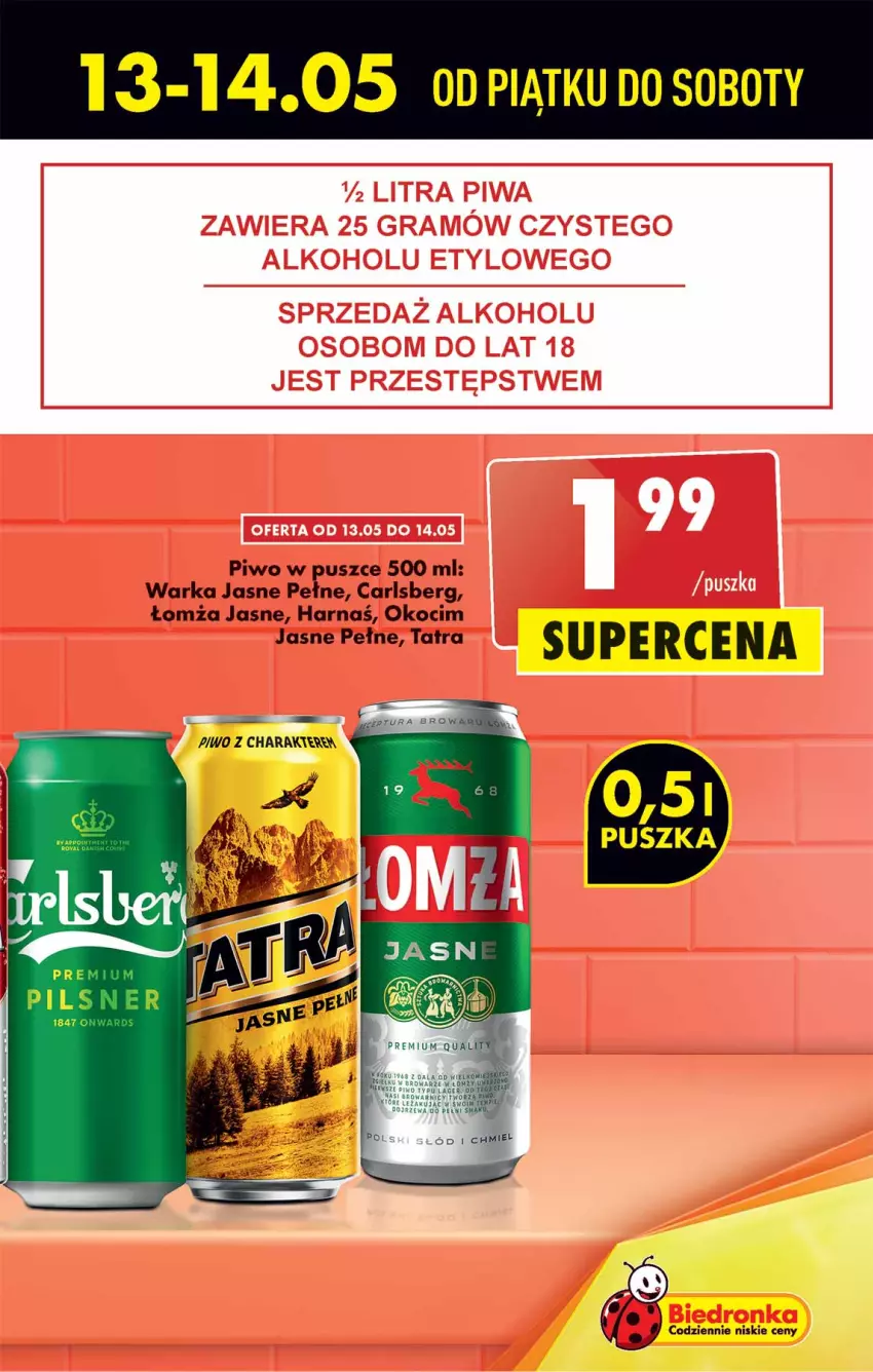 Gazetka promocyjna Biedronka - W tym tygodniu  PL - ważna 12.05 do 18.05.2022 - strona 5 - produkty: Carlsberg, Gra, Harnaś, Koc, Okocim, Piwa, Piwo, Tatra, Warka